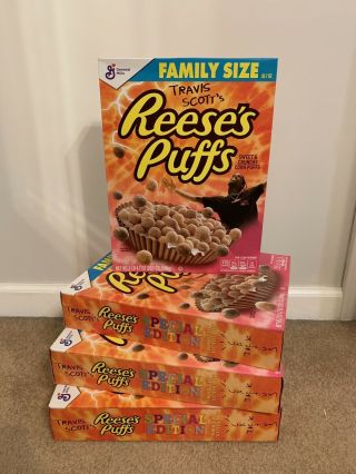 Limited Travis Scott X Reeses Puffs Cereal - Family Sized - Rare