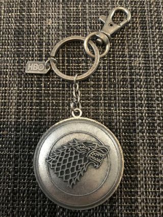 Hbo Official Game Of Thrones Stark Dire Wolf Round Shield Keychain Got