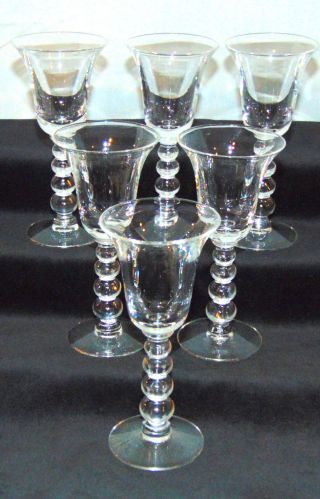 6 Imperial Candlewick Crystal 4 1/2 " - 1 Oz Cordial Goblets 3400