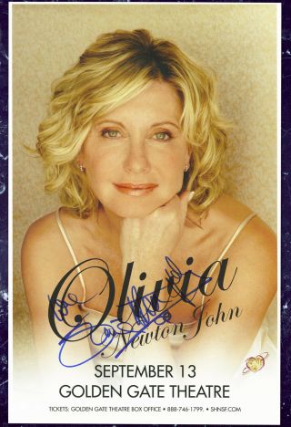 Olivia Newton John Autographed Gig Poster Physical,  Magic,  Summer Nights