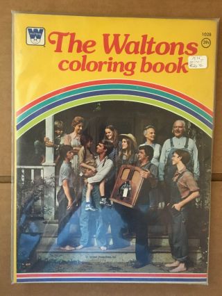 1975 The Waltons Coloring Book Vintage.