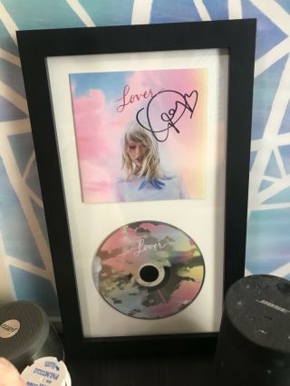 Taylor Swift Framed Signed Lover Cd Booklet Autograph With Lover Cd