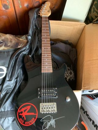 Sammy Hagar Autographed Guitar With Red Rocker Logo With Carrying Case