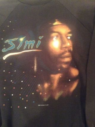 Vintage Jimi Hendrix Crew Neck Sweatshirt Shirt T Tee Psychedelic 