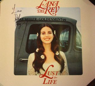Lana Del Rey Autographed 24x24 Lithograph Poster Lust For Life