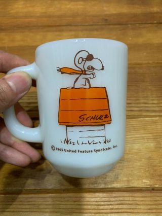 Fireking Snoopy Orange Baron Mug