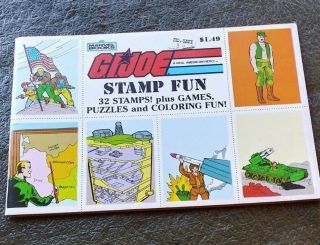 G.  I Joe 1984 " A Real American Hero " Stamp Fun Activity Book.  Hasbro/ Marvel