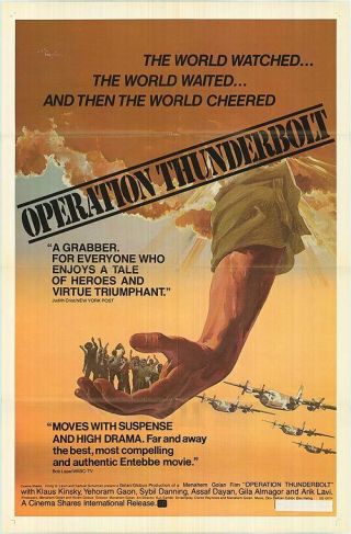 Operation Thunderbolt/entebbe Raid Orig Movie Poster Klaus Kinski/sybil Danning
