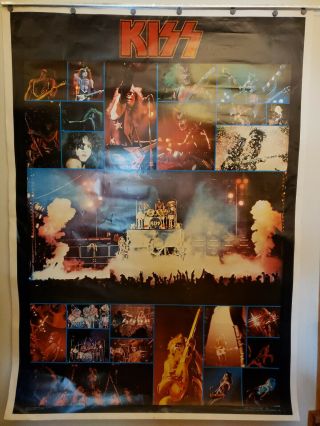 Kiss 42 " X 58 " Alive Concert Giant/jumbo Poster Boutwell/one Stop 1976