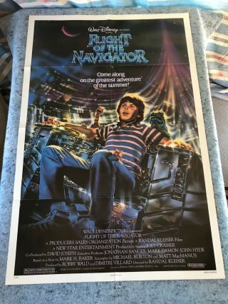 Flight Of The Navigator 1986 1 Sheet Movie Poster 27 " X41 " (vf) Sci - Fi