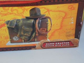 Indiana Jones Hand Crafted Resin DVD Case LE Blockbuster 2008 Briefcase Hat Whip 3