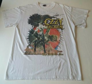 Ozzy Osbourne Vintage Uk Tour 88 T Shirt Dio Iron Maiden Heavy Metal