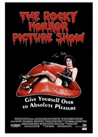 Tim Curry Autographed The Rocky Horror Picture Show 16x24 Movie Poster With