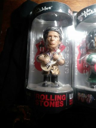Rolling Stones Bobblehead Set 2002 Mick Jagger Keith Richards Ronnie Charlie 2