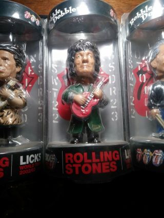 Rolling Stones Bobblehead Set 2002 Mick Jagger Keith Richards Ronnie Charlie 3