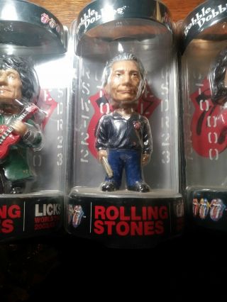 Rolling Stones Bobblehead Set 2002 Mick Jagger Keith Richards Ronnie Charlie 4