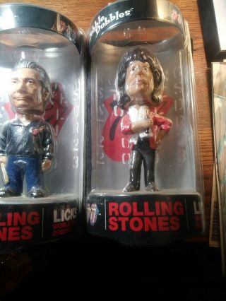 Rolling Stones Bobblehead Set 2002 Mick Jagger Keith Richards Ronnie Charlie 5
