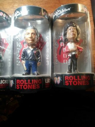Rolling Stones Bobblehead Set 2002 Mick Jagger Keith Richards Ronnie Charlie 6