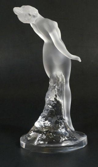 LALIQUE SIGNED FROSTED NUDE WOMAN 
