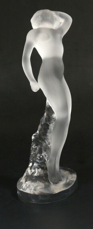 LALIQUE SIGNED FROSTED NUDE WOMAN 
