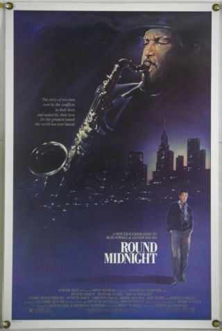 Round Midnight Rolled Orig 1sh Movie Poster Dexter Gordon Herbie Hancock (1986)