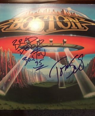 Boston Don’t Look Back Album Signed By Brad Delp & Tom Scholz.