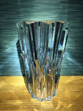 Baccarat Crystal Bouquet Vase,  9.  5” Tall