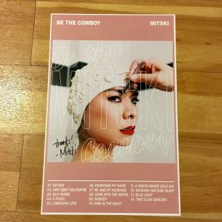 Signed Mitski Be The Cowboy Poster W/ Proof (autograph)