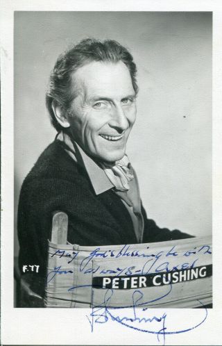 Peter Cushing Autograph,  British Actor,  Signed Photo
