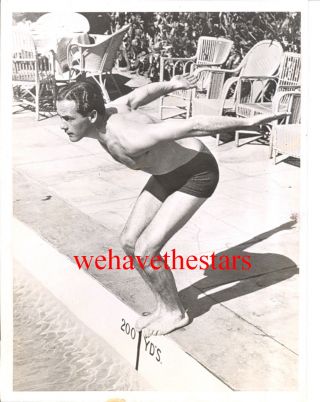 Vintage Charles Buddy Rogers Beefcake Swimsuit Diving 