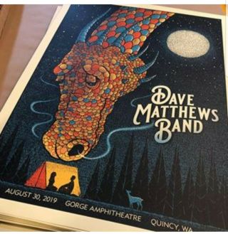 Dave Matthews Band Poster Gorge 2019 N1 Methane Warehouse Premium