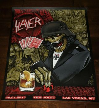 Slayer Concert Poster 08/04/2017 The Joint Las Vegas Nevada Nv Heavy Metal