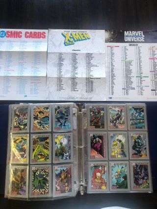 Dc Xmen And Marvel Trading Cards 572 Total Cards In Sleeves