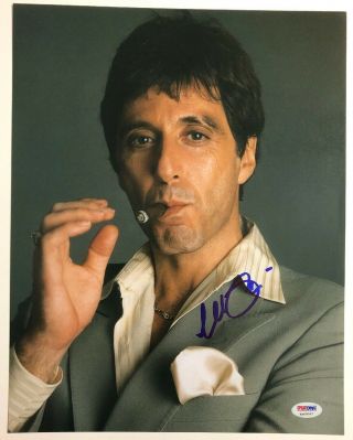 Al Pacino Signed 11x14 Photo Bold Autograph Scarface The Godfather Psa/dna