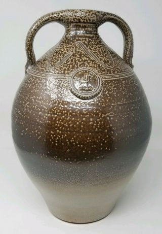 Rowe Pottery Limited Edition 2003 Brown Salt Glazed Jug 16 1/2 "