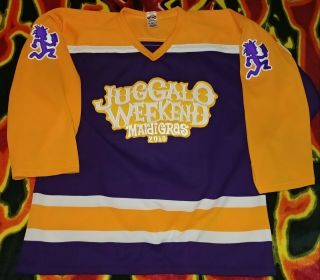 Insane Clown Posse Icp Juggalo Weekend Mardi Gras Hockey Jersey Size 2xl