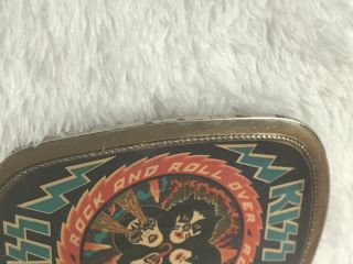 VINTAGE 1976 KISS ROCK AND ROLL OVER PACIFICA BELT BUCKLE RARE HTF 4