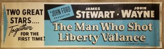 The Man Who Shot Liberty Valance 1962 John Wayne 24x82 Movie Banner