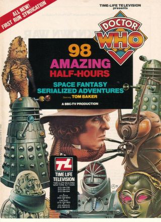 Tom Baker Doctor Who 1978 Ad - First Run Syndication/time - Life/bbc