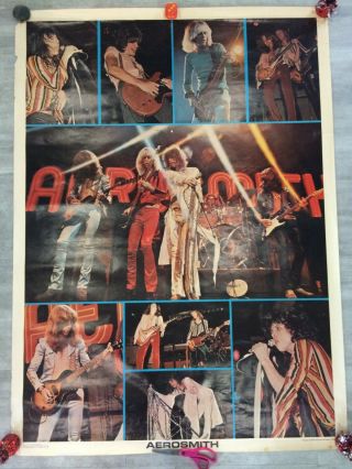 1977 Aerosmith Poster 43 " X 58 " Vintage Rare Zeppelin Kiss