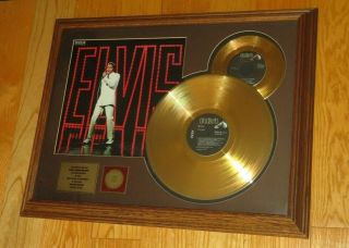 Elvis Presley 24k Gold Plated Record Album Million Seller Award Heartbreak Hotel