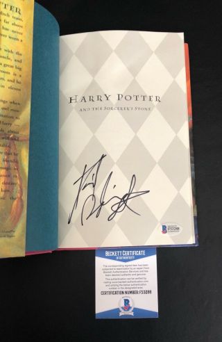 Harry Potter And The Sorcerers Stone Daniel Radcliffe Signed Hardcover Beckett