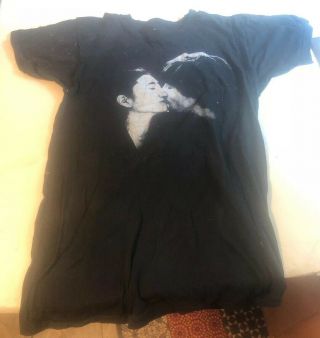 John Lennon & Yoko Ono Double Fantasy Screen Stars T - Shirt Size L