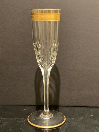 Saint St Louis Crystal Trevi Pattern Champagne Flute Glass 8 3/8 " (213 Mm) High