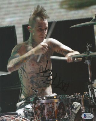 Travis Barker Autographed Signed Blink 182 Bas 8x10 Photo