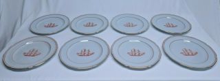 Spode Trade Winds Ship Grand Turk W128 Vintage Set of 8 Dinner Plates (10 1/4 