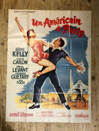 An American In Paris Gene Kelly Huge French Grande Movie Poster 47 " X63 "