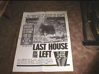 Last House On The Left 1972 Orig Movie Poster Classic Horror