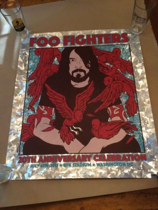 Foo Fighters Rare Rfk 2015 20th Anniversary Shattered Foil A/p Jermaine Rogers