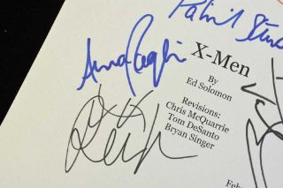 X - Men Cast Signed Script FEBRUARY 24,  1999 AUTHENTIC AUTOGRAPHS YORK 4